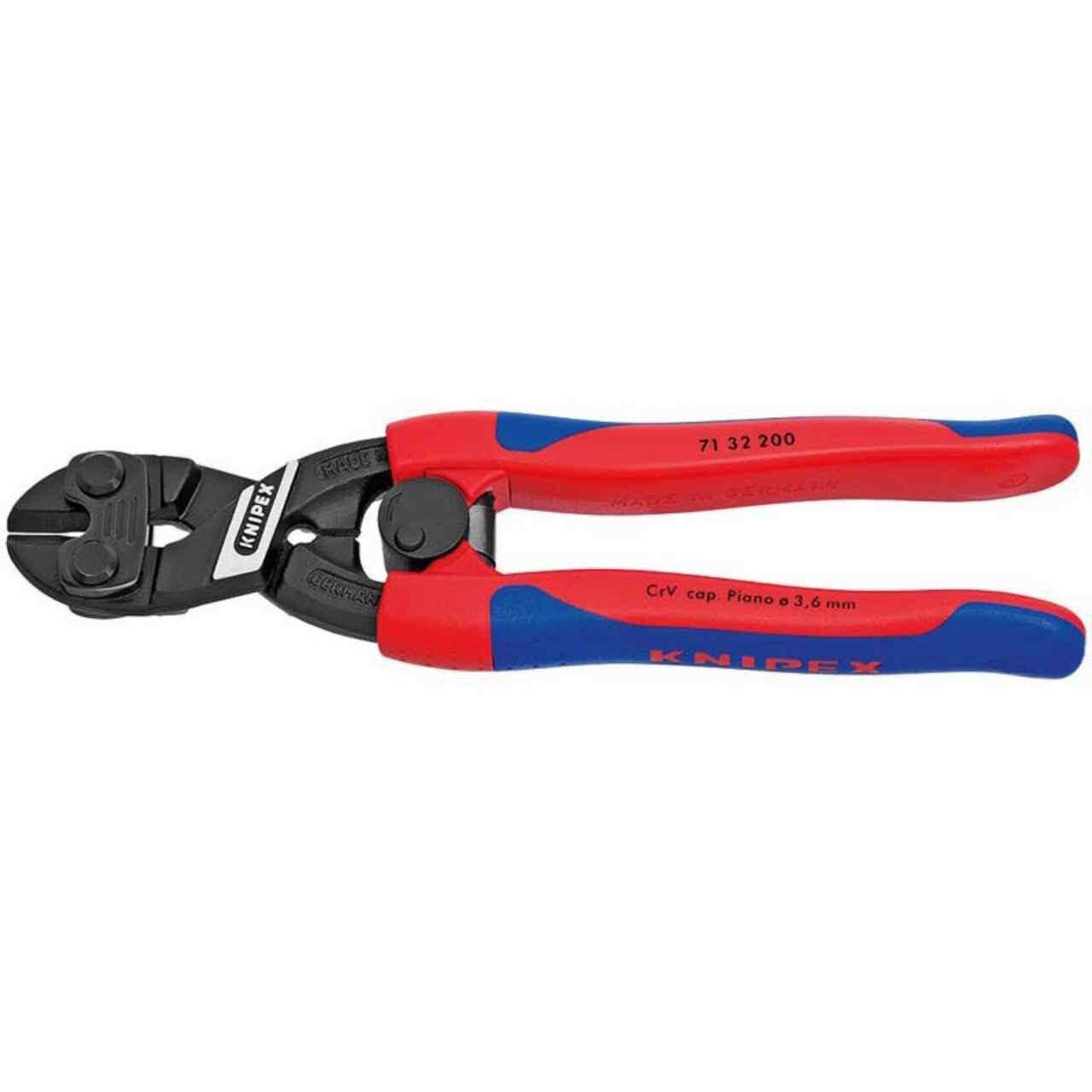 Knipex 71 32 200 Cobolt Compact Bolt Cutters black atramentized with slim Mul - Cheap Fitting