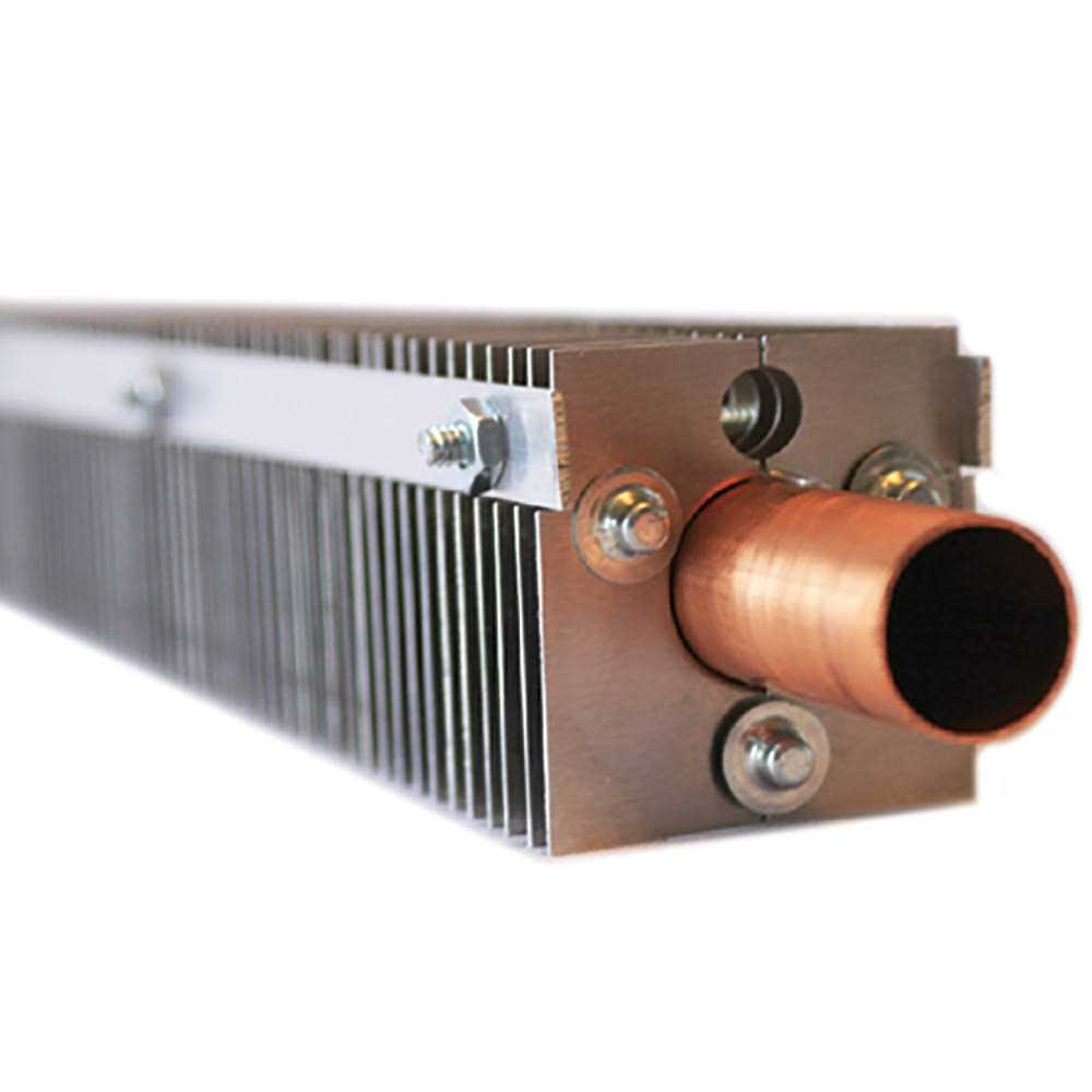 FabTek Logic Fin Clamp Baseboard Element Copper Baseboard Piping 1 ft. Section - Cheap Fitting