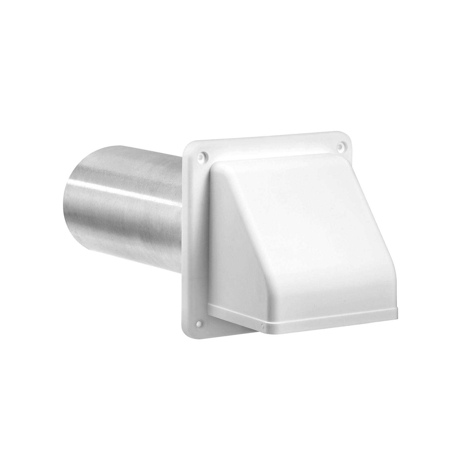 Lambro 4-in dia Plastic Preferred with Guard Dryer Vent Hood - Cheap Fitting