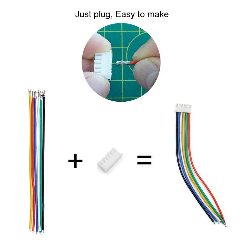 2.54mm XH Connector Socket Kit with pre-crimped cable wire 2/3/4/5/6/7 Pin Housing JST Adapter cable Male and Female Compatible with JST-XH - Cheap Fitting