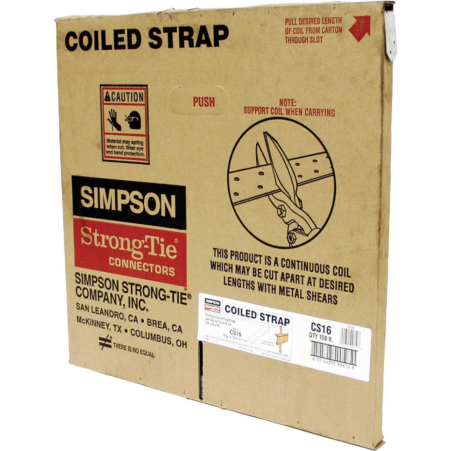 Simpson Strong Tie CS16 Coiled Strap - Cheap Fitting