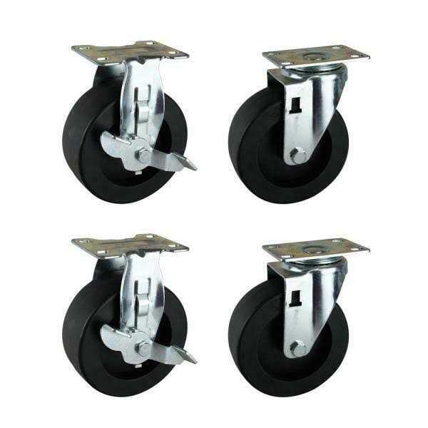 Husky 5 in. Black PP Caster Kit - Cheap Fitting