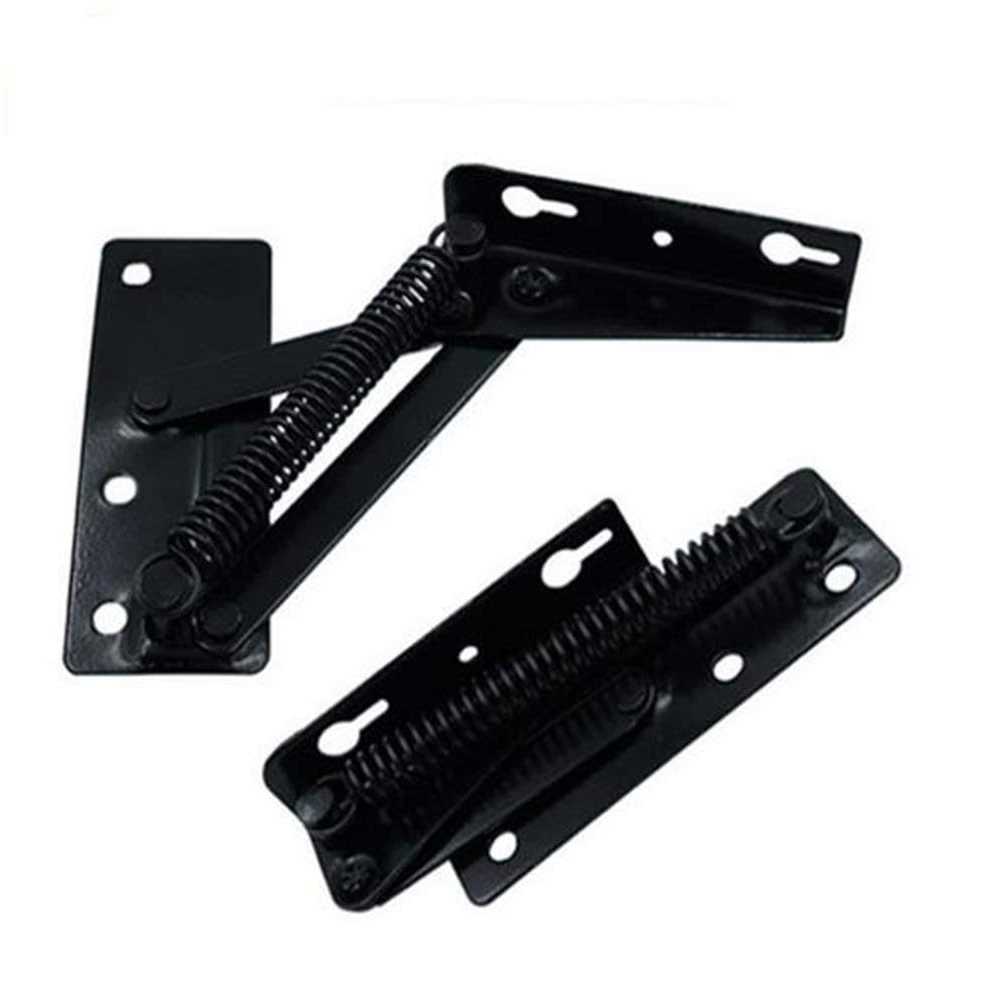 2 Pieces 80 Degree Foldable Lifting Bracket Black Spring Hinges are widely Used in Sofa Hinge Lifters - Cheap Fitting