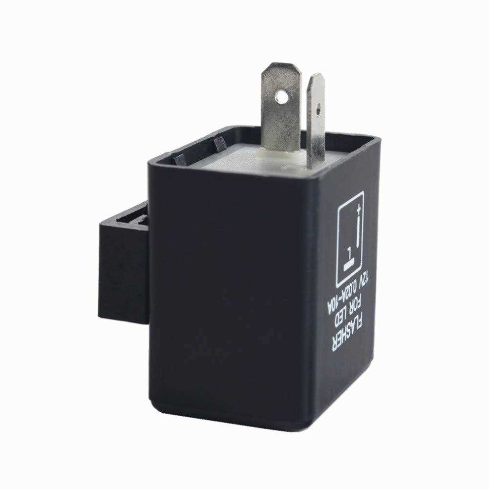 DEWHEL 12V 0.02A-10A 2-Pin CF-12 Automatic Electronic LED Flasher Relay Fix for Turn Signal Light Fast Hyper Flash - Cheap Fitting