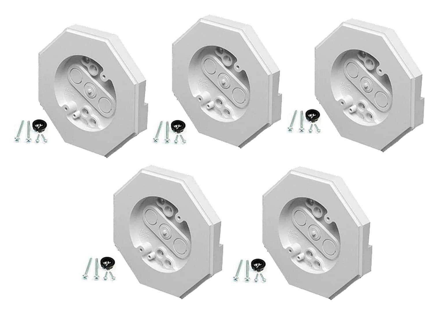 iMBAPrice Vertical Siding Lamp Octagon Mounting Kit with Built-in Box for Outdoor Smooth Flat Surface on all - Cheap Fitting