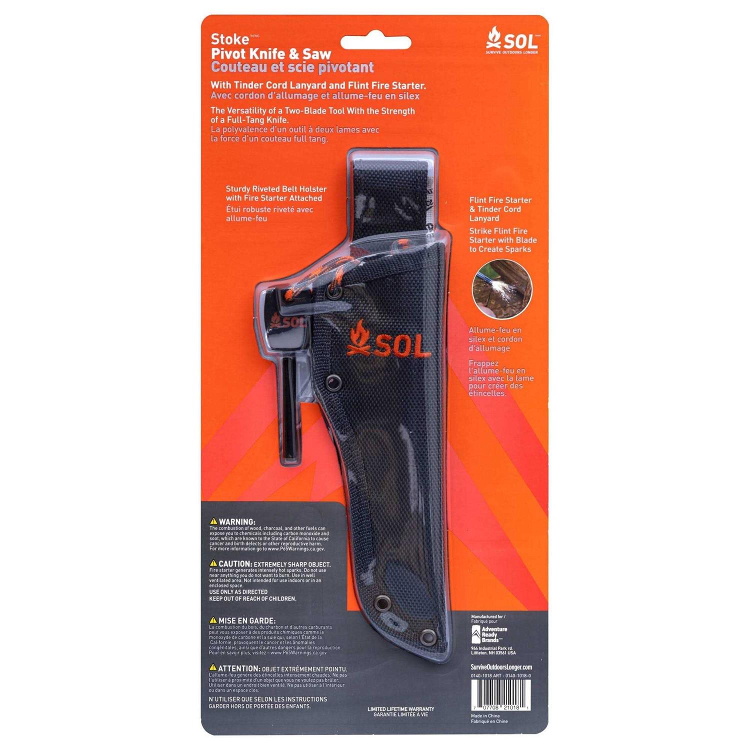 SOL Survive Outdoors Longer Stoke Pivot Knife Saw - Cheap Fitting