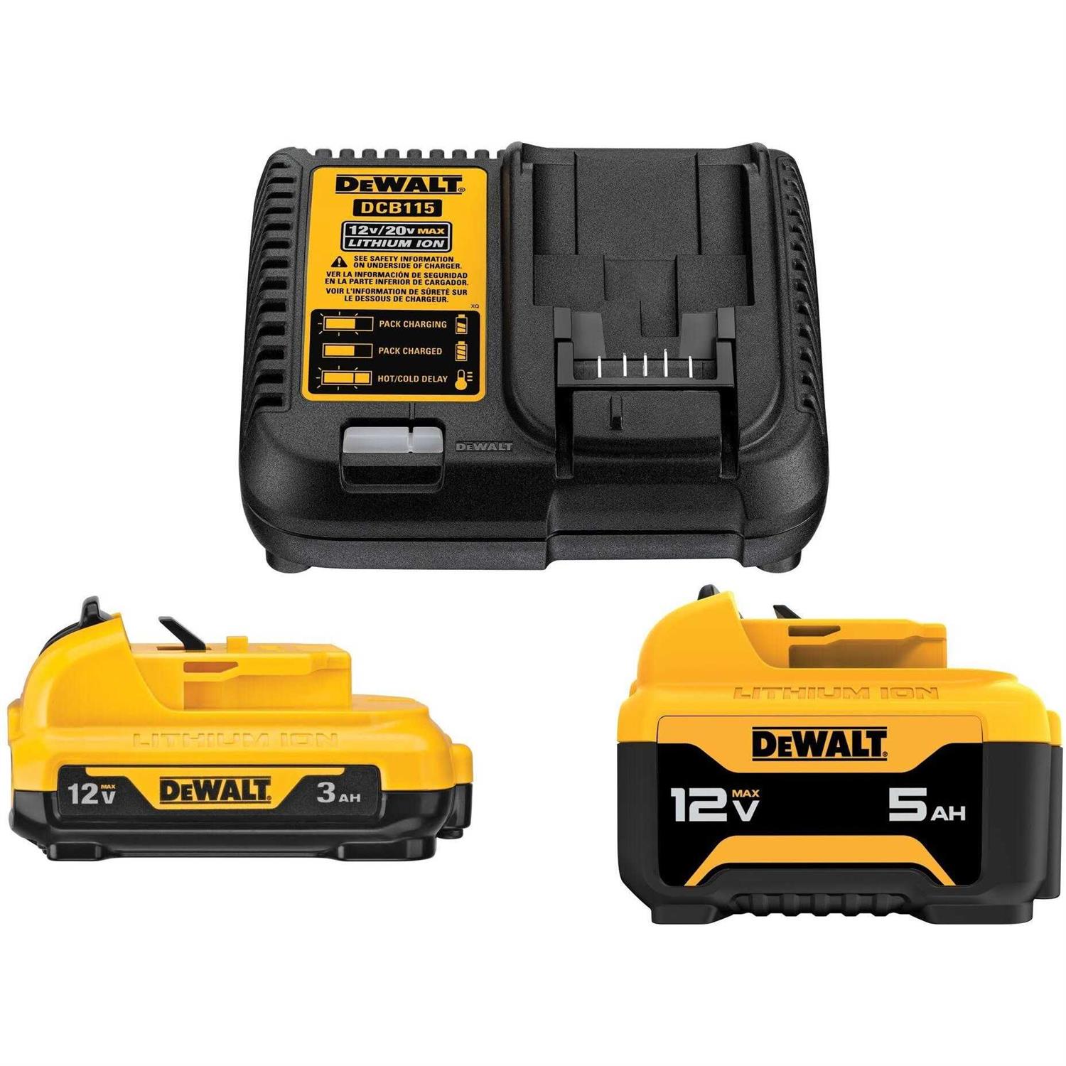 Dewalt DCB135C 12V Starter Kit 3Ah and 5Ah Battery with Charger - Cheap Fitting