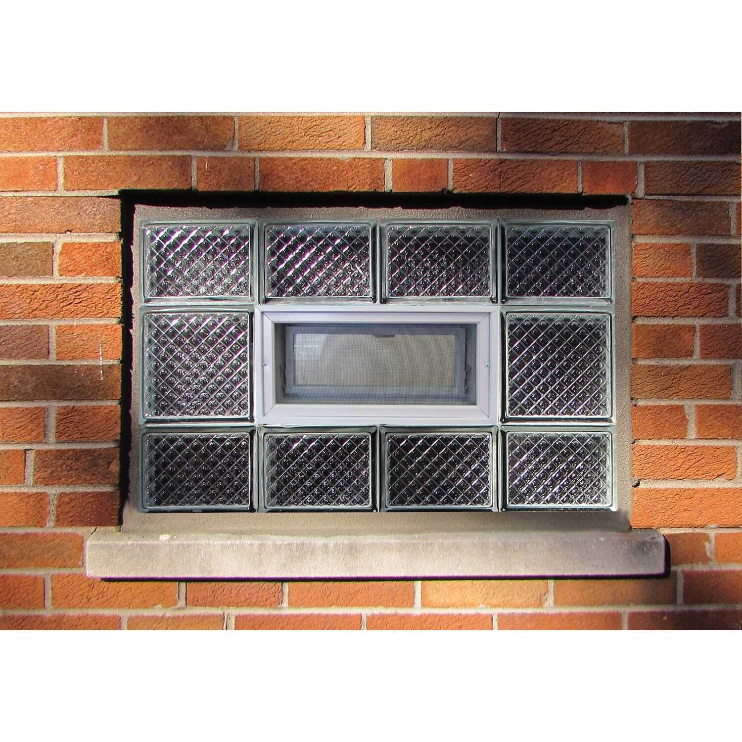 REDI2SET Pattern Frameless Replacement Glass Block Window - Cheap Fitting