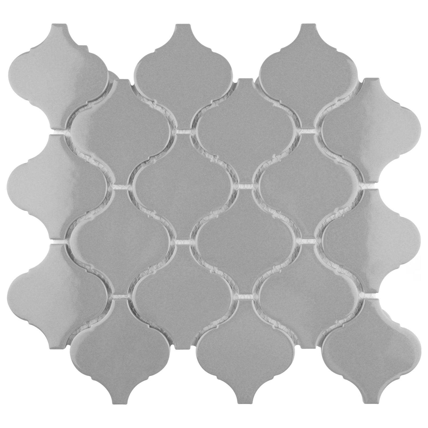 Metro Lantern 3 x 3 Porcelain Arabesque Mosaic Wall & Floor Tile Merola Tile - Cheap Fitting