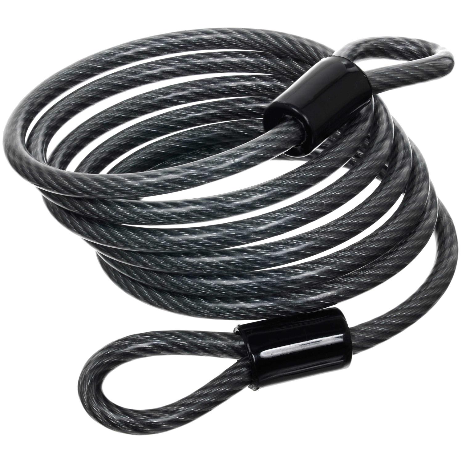 Hyper Tough 1/4 x 6′ Vinyl Covered Flexible Cable with Looped Ends - Cheap Fitting