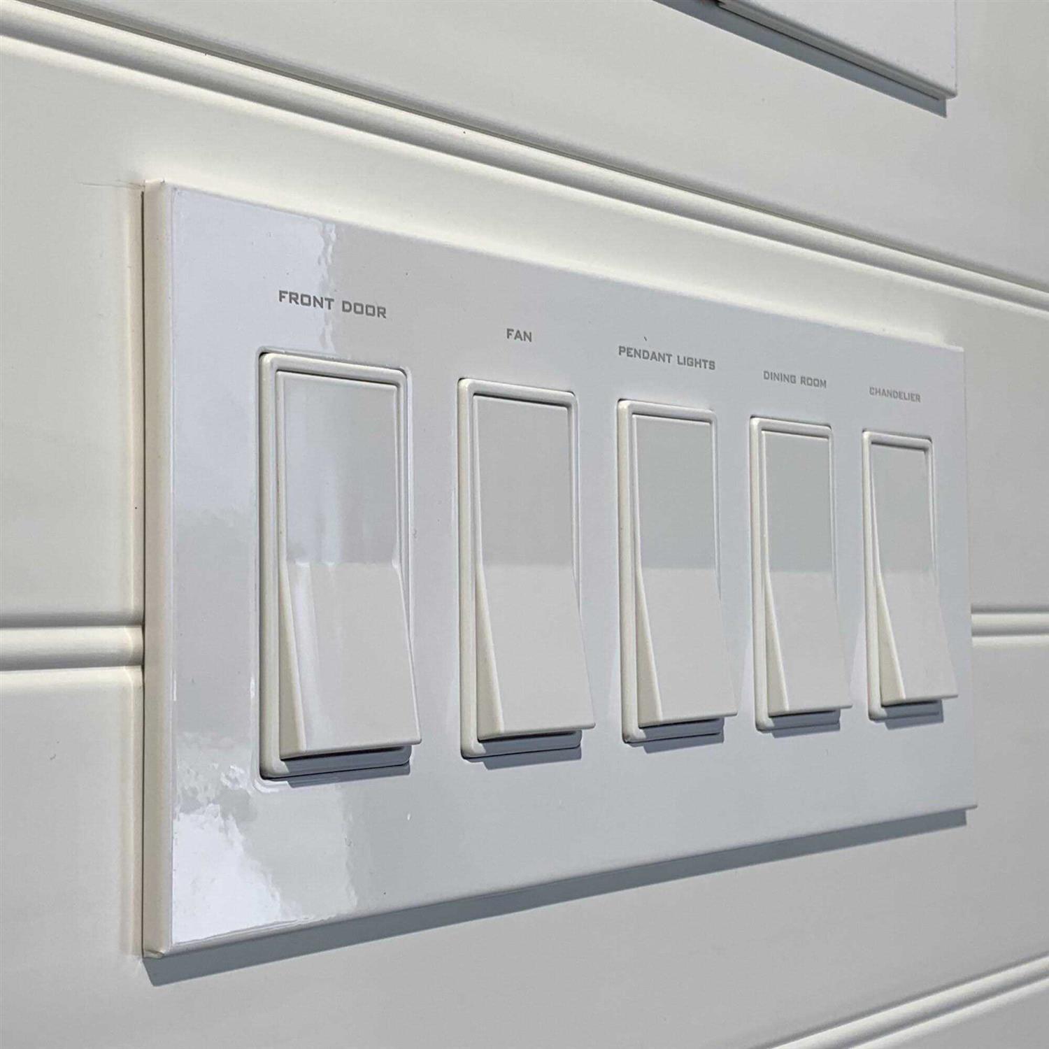 Custom Labeled Magnetic Cover Gang Rocker Wall Plate TedStuff - Cheap Fitting