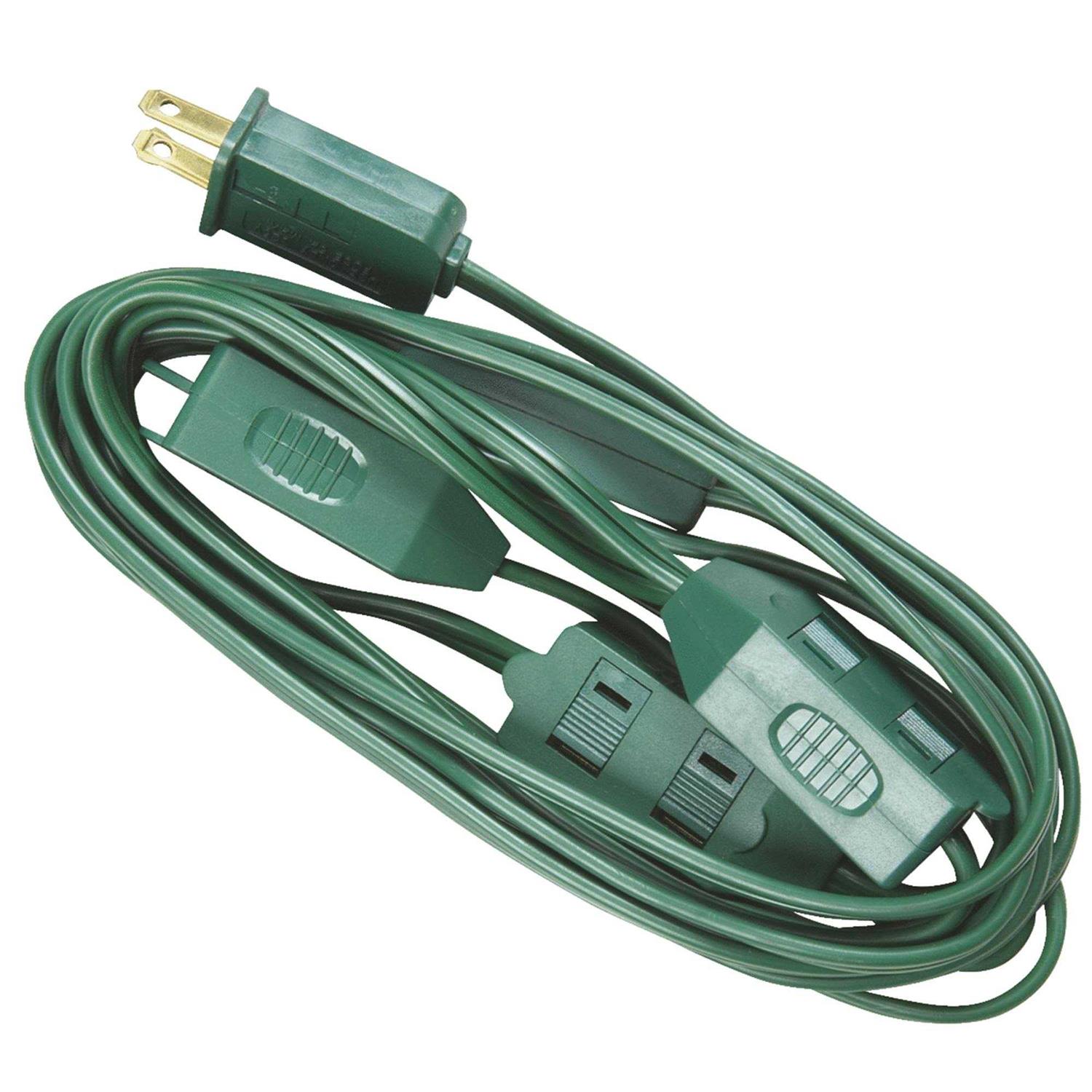 Do it 18/2 Christmas Tree Extension Cord Green - Cheap Fitting