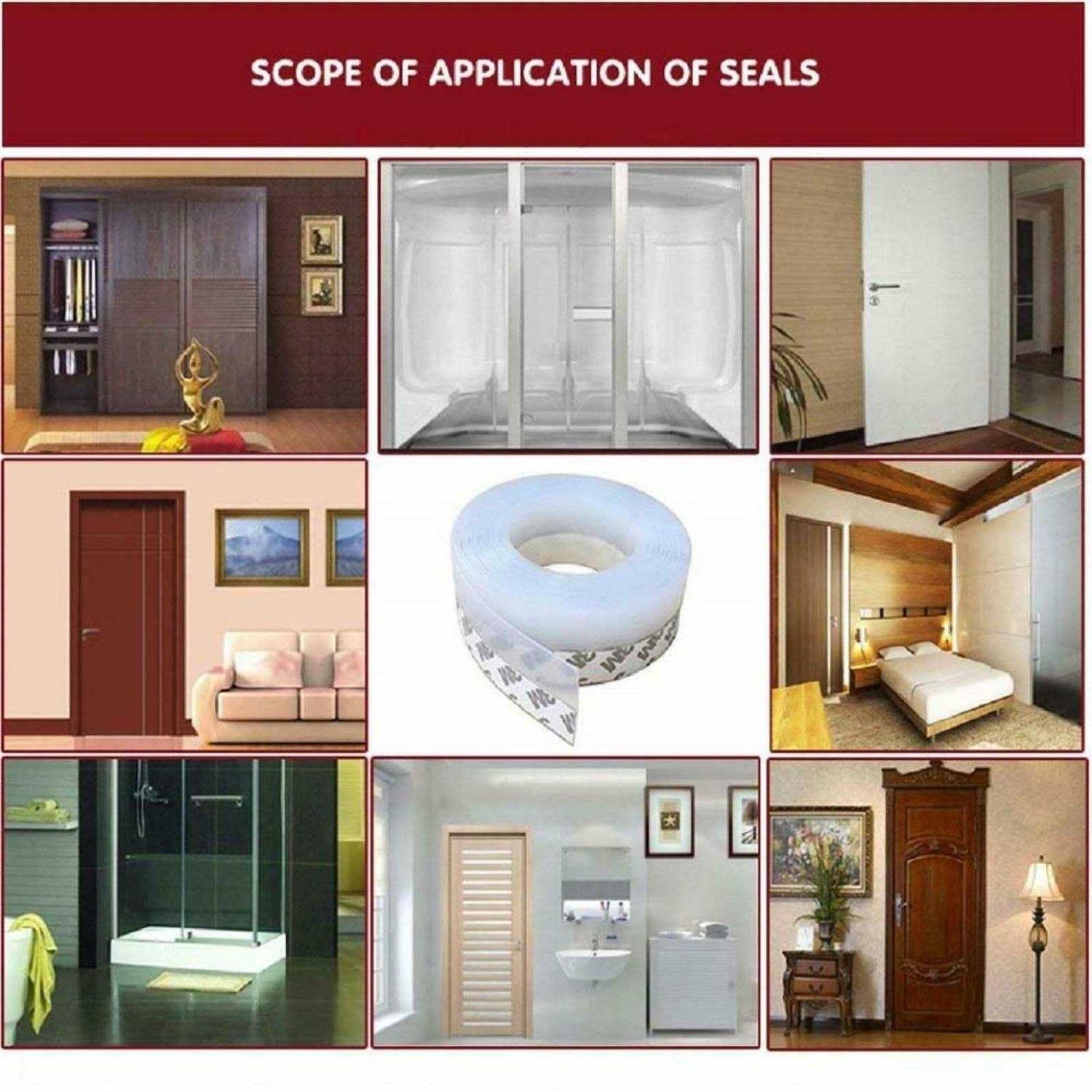 Zengest Door Strip Bottom, House and Glass Shower Door Seal Strip for Side of Door - Cheap Fitting