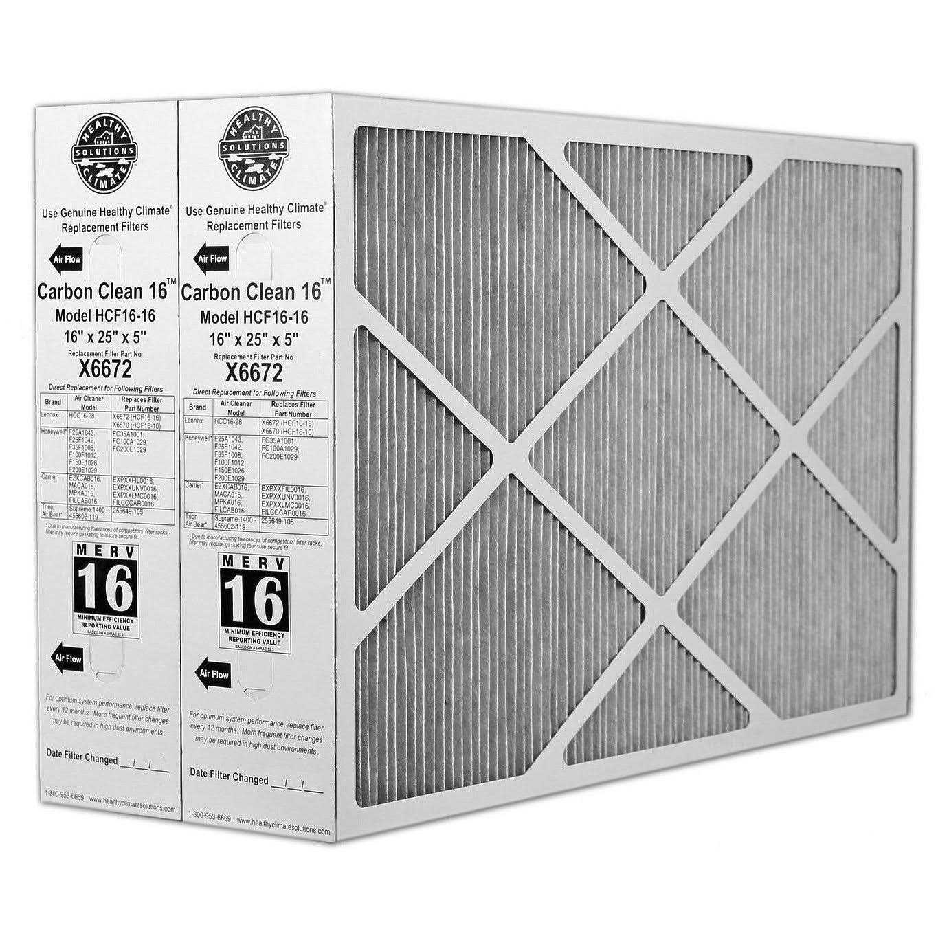 Lennox X6672 Healthy Climate 16x25x5 Merv 16 Filter - Cheap Fitting