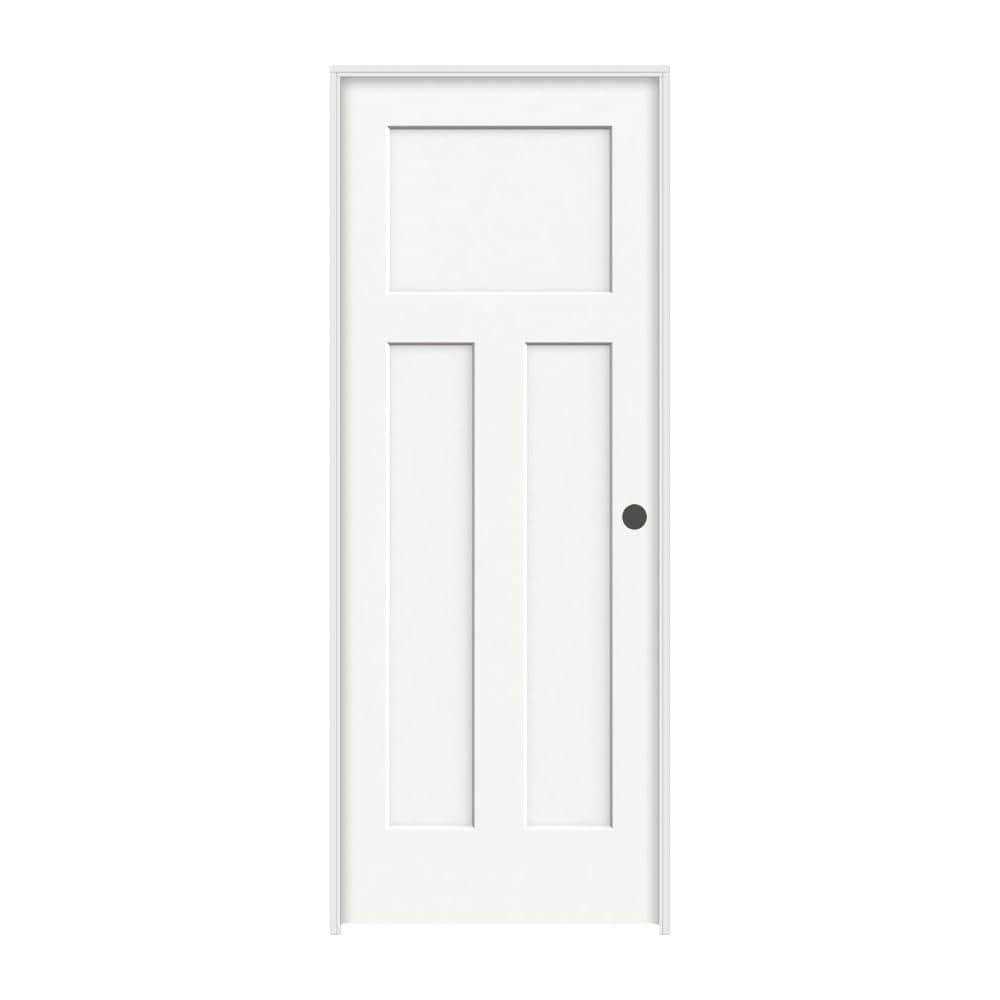 JELD-WEN 80 in. Craftsman Painted Smooth Solid Core Molded Composite MDF Interior Door - Cheap Fitting
