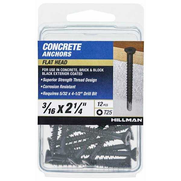 Hillman Concrete SCR ANC BLK - Cheap Fitting