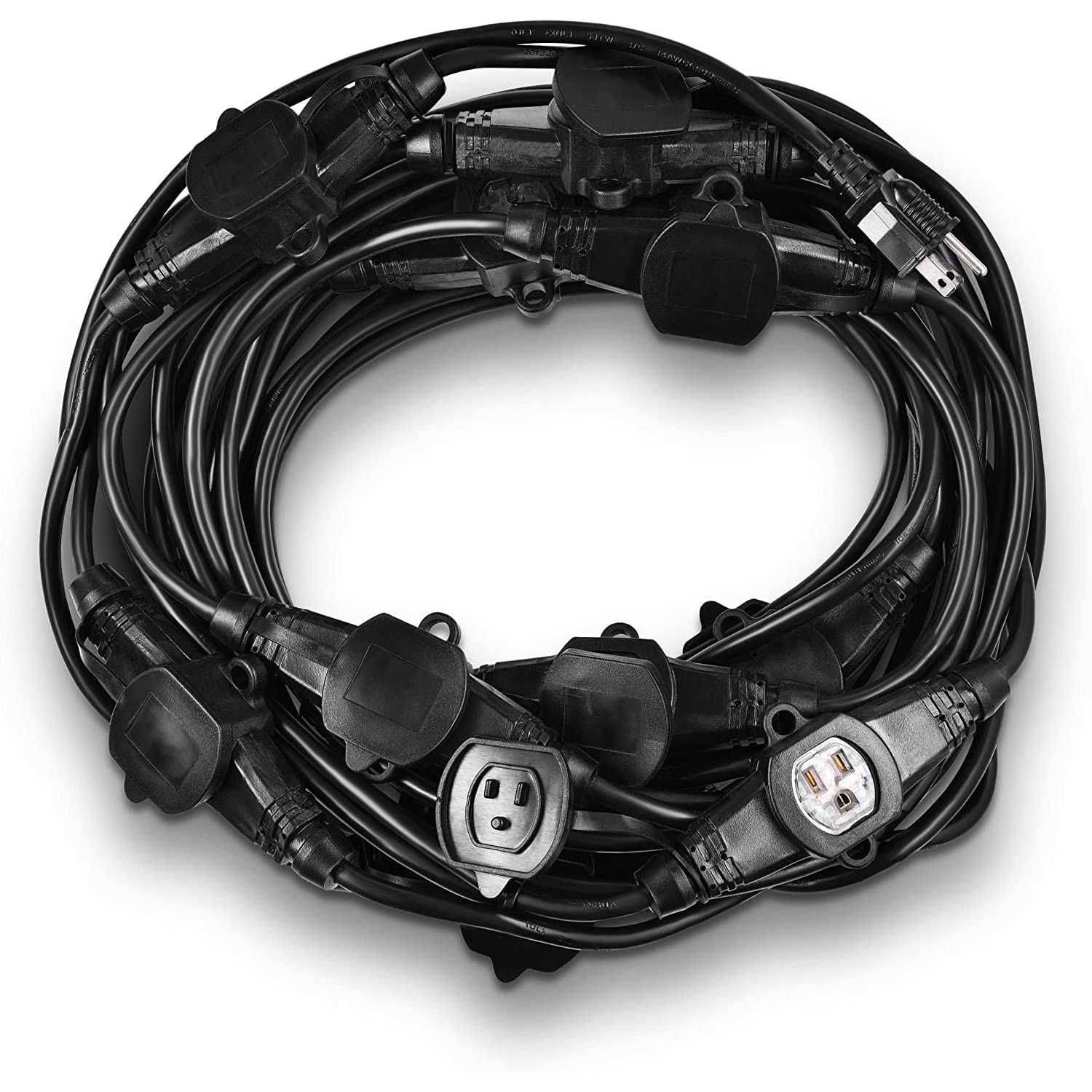 Colsen Power Extension Cord 3 Prong 6 Nema 5-15R Female Socket - Cheap Fitting