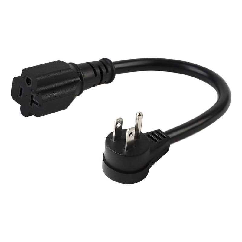 Right Angle 15 Amp to 20 Amp Plug Adapter Cable UL Listed 14AWG NEMA 5-15P to 5-15/20R 15 Amp Household - Cheap Fitting