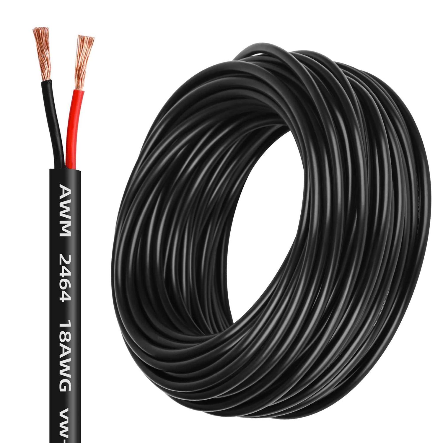 18 Gauge Electrical Wire 2 Conductor 18 AWG Electrical Wire Stranded PVC Cord Oxygen-Free Copper Cable - Cheap Fitting