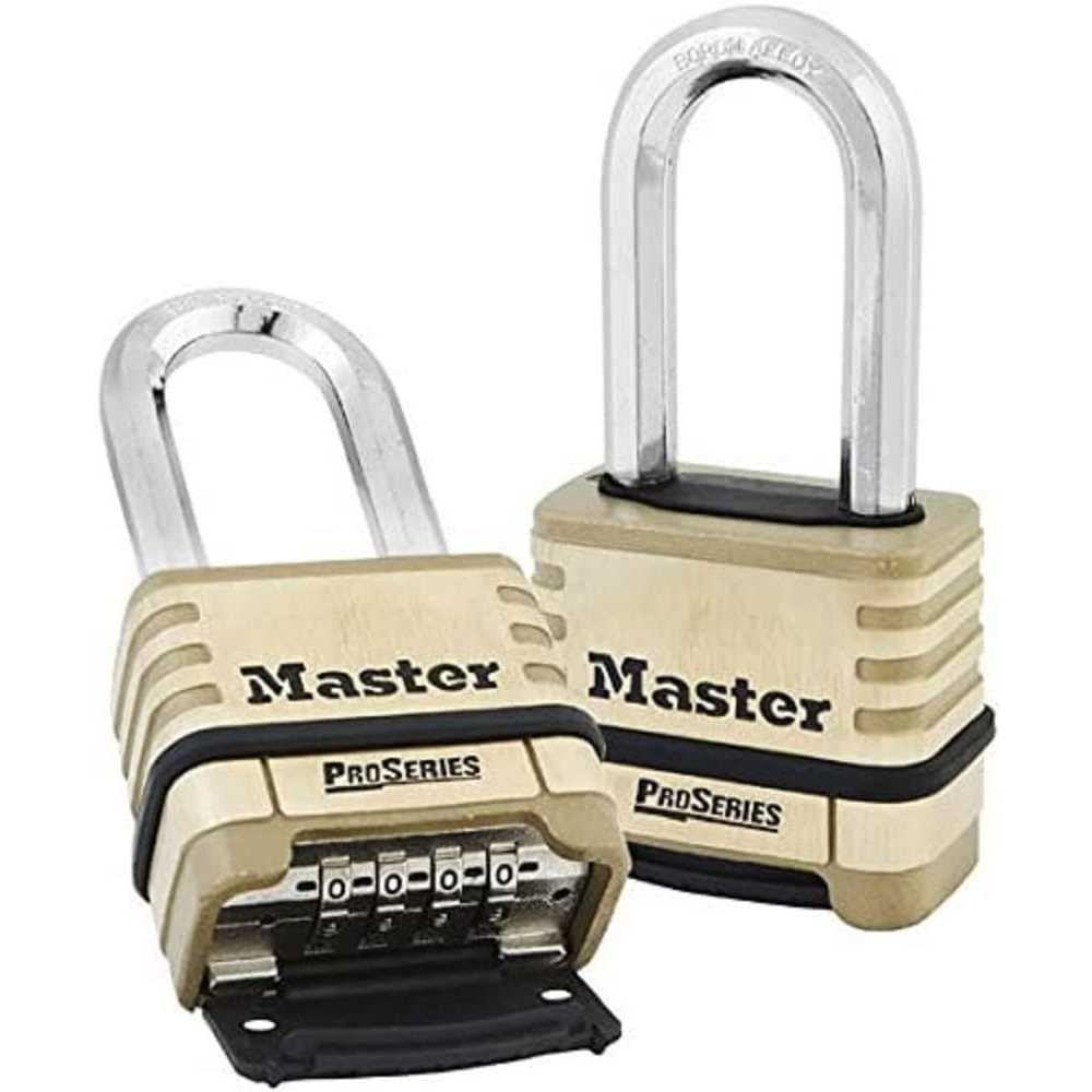 Master Lock 1175DLH Combination Padlock, Bottom, 4 Dial, Brass - Cheap Fitting