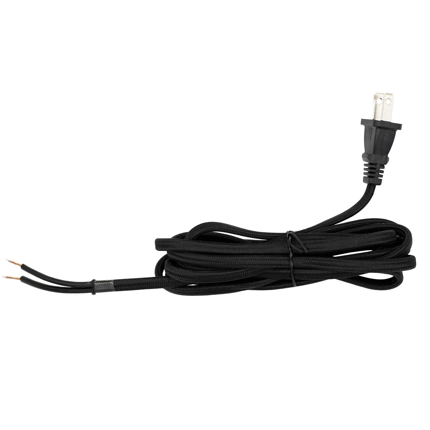 Creative Hobbies Rayon Cloth Covered Electric Lamp Cord with End Plug - Cheap Fitting