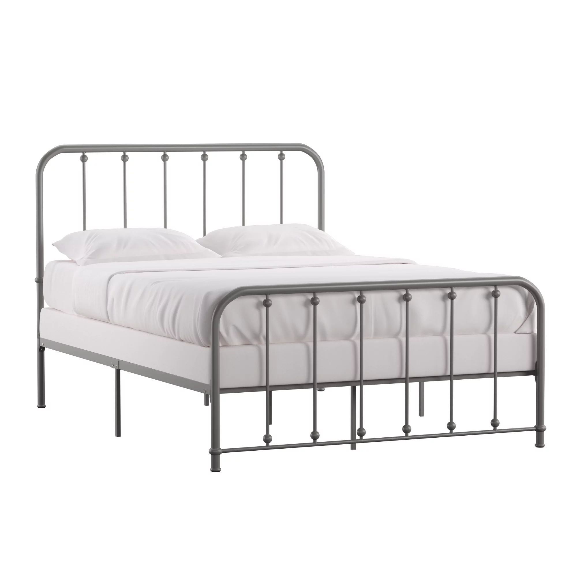 Weston Home Montgomery Spindle Metal Platform Full Bed, White - Cheap Fitting