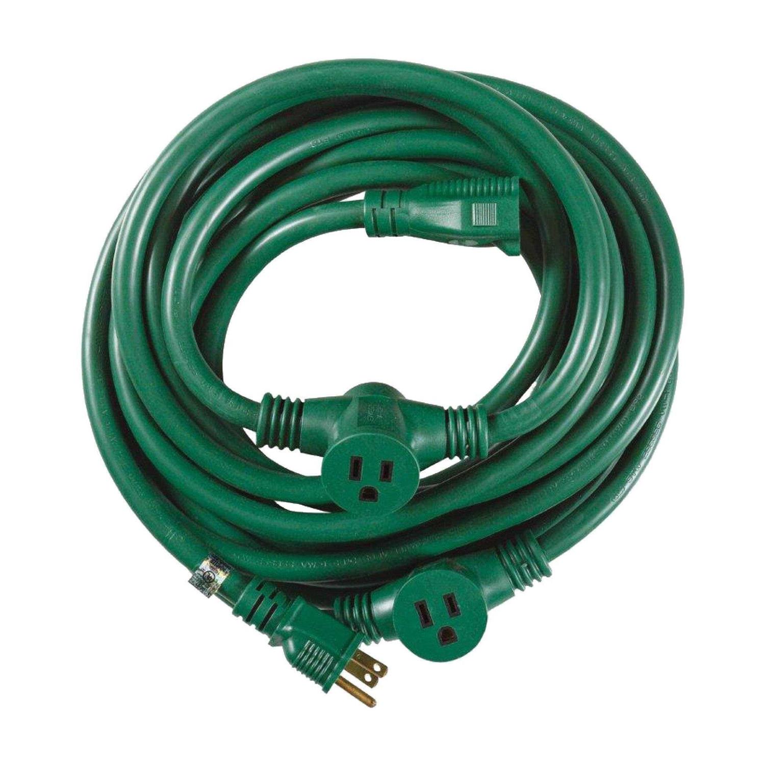 Woods Products 3030 Green Yard Master 3030 3-Outlet Extension Cord - Cheap Fitting