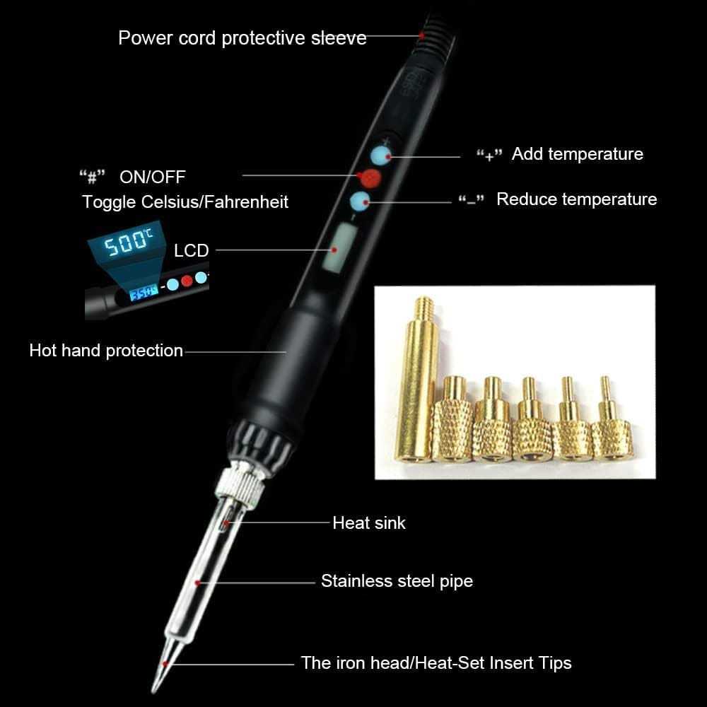 CXYDM Vertical Heat Pressing Machine,Heat Set Insert Tool,Brass Inserts 3D Printing,Heat Set Insert tip for Thread Knurled Nut M2/M3/M4/M5 - Cheap Fitting