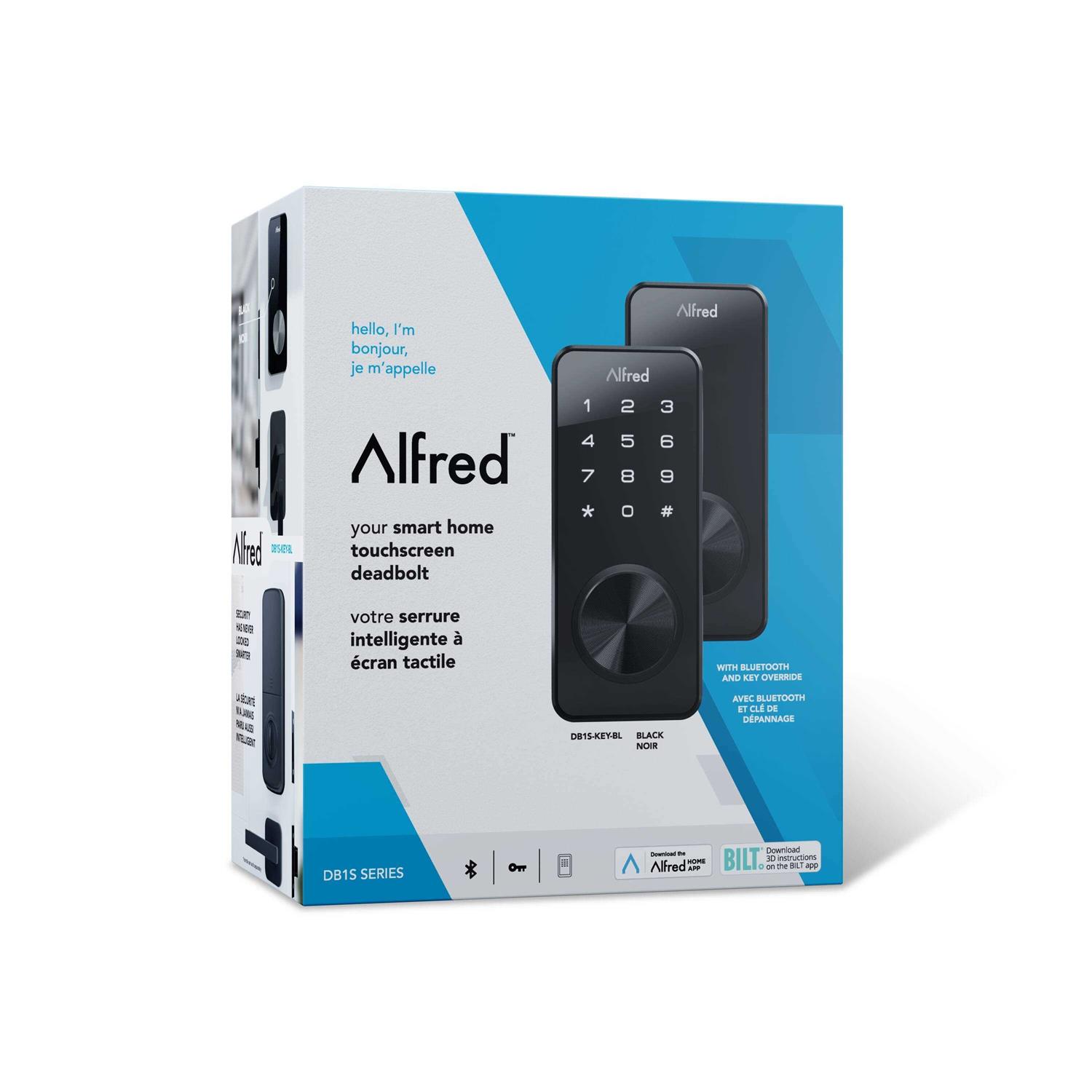 Alfred Black DB1S Smart Technology Deadbolt with Key - Cheap Fitting