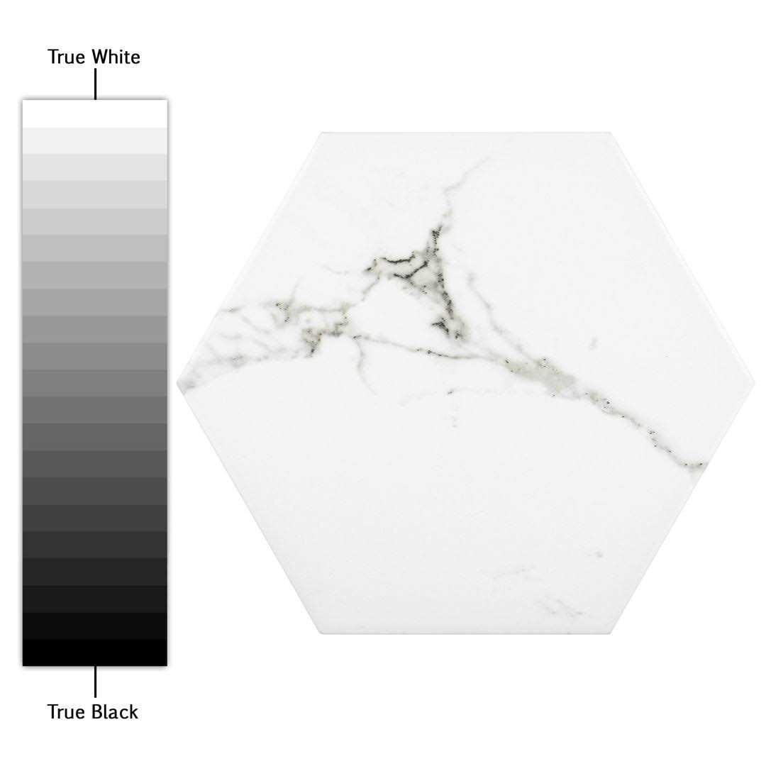 Merola Tile Timeless Hex Calacatta 8-5/8 x 9-7/8 Beveled Porcelain Patterned Wall & Floor Tile - Cheap Fitting