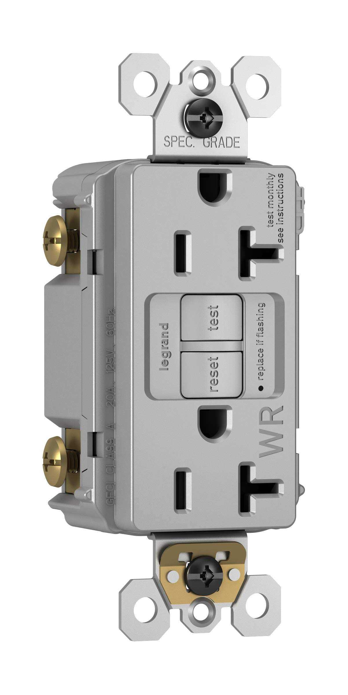Radiant Tamper-Resistant 20A Duplex Self-Test GFCI Receptacle With Safelock Protection 2097TRGRYCCD4 - Cheap Fitting