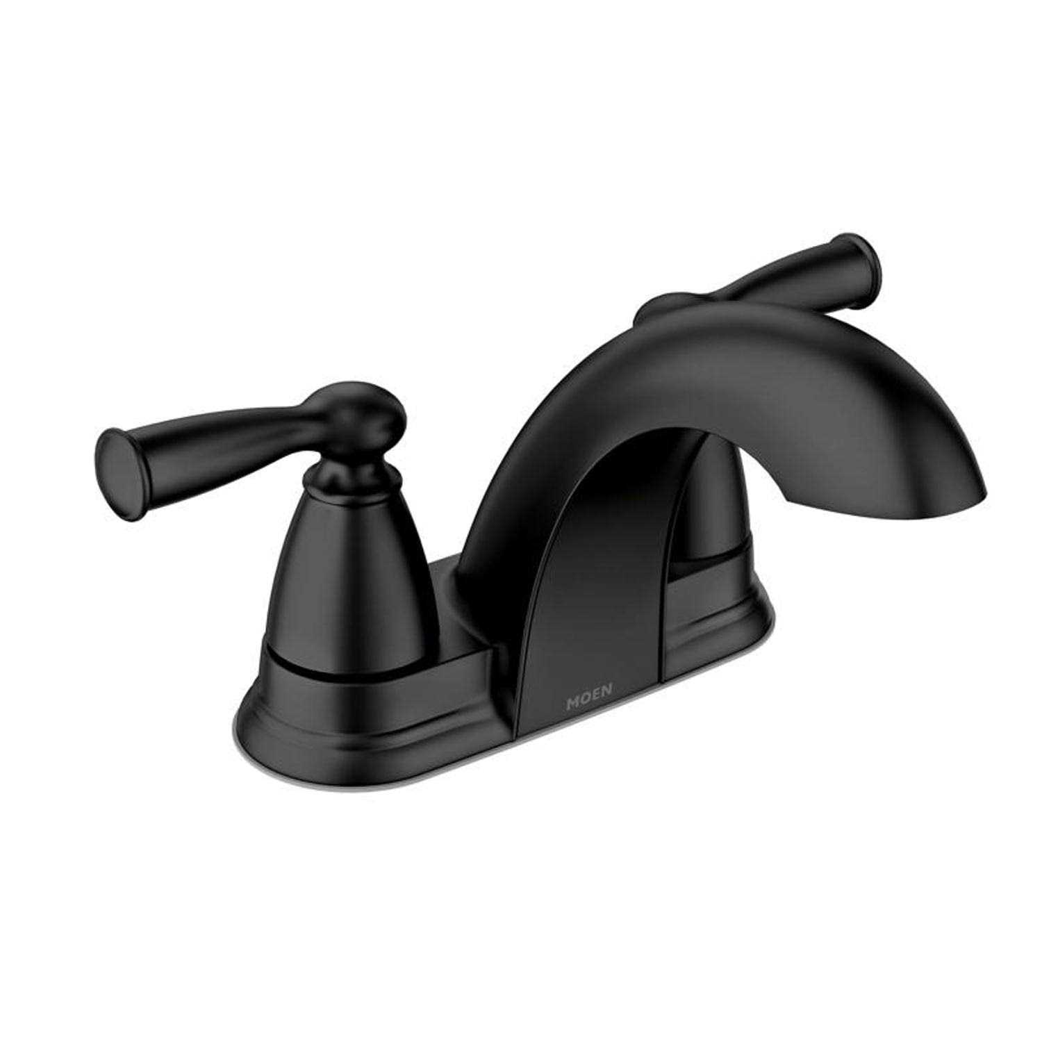 Moen Banbury Matte Black 2-Handle Centerset Bathroom Faucet - Cheap Fitting