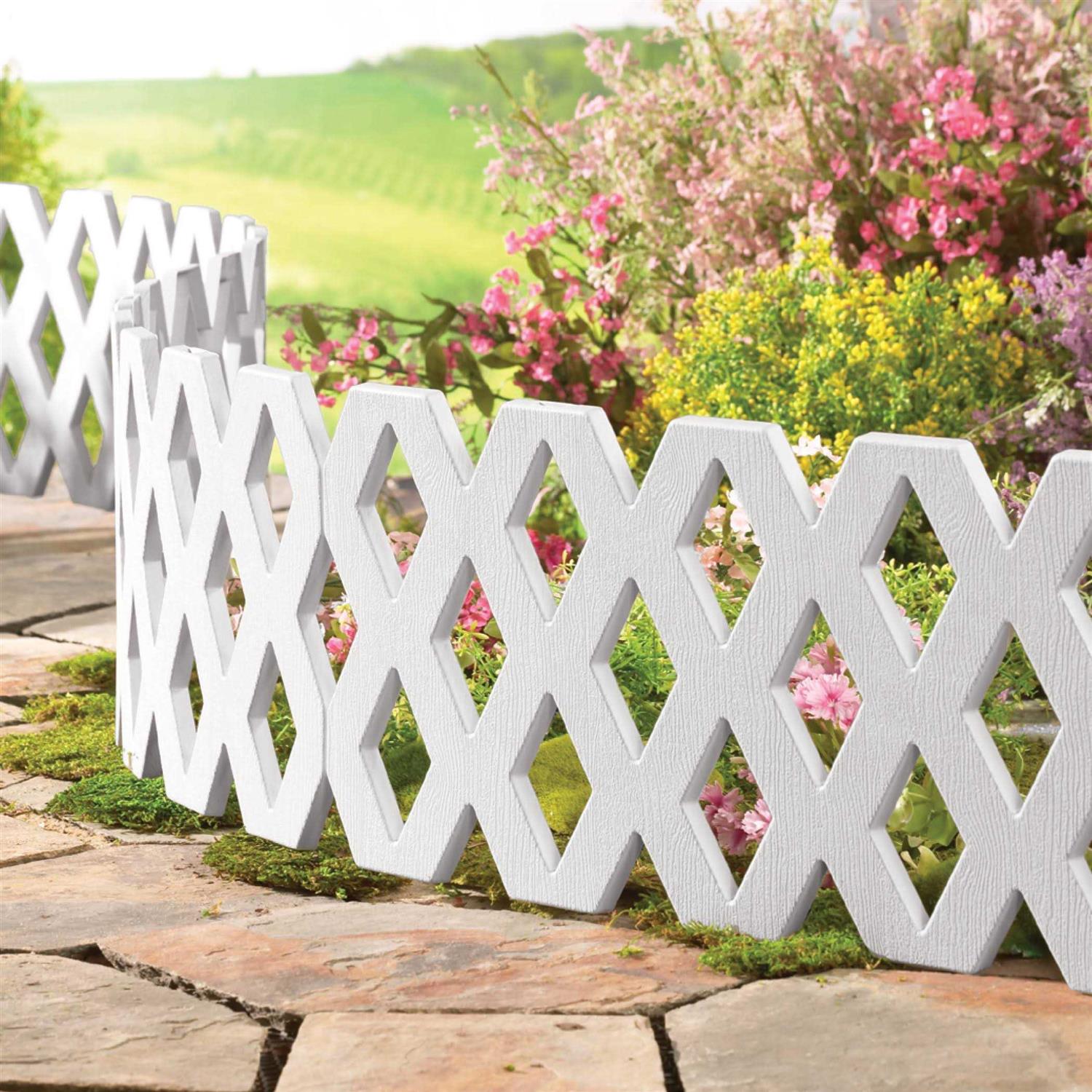 Collections Etc Lattice Fence Garden Border Set - Cheap Fitting