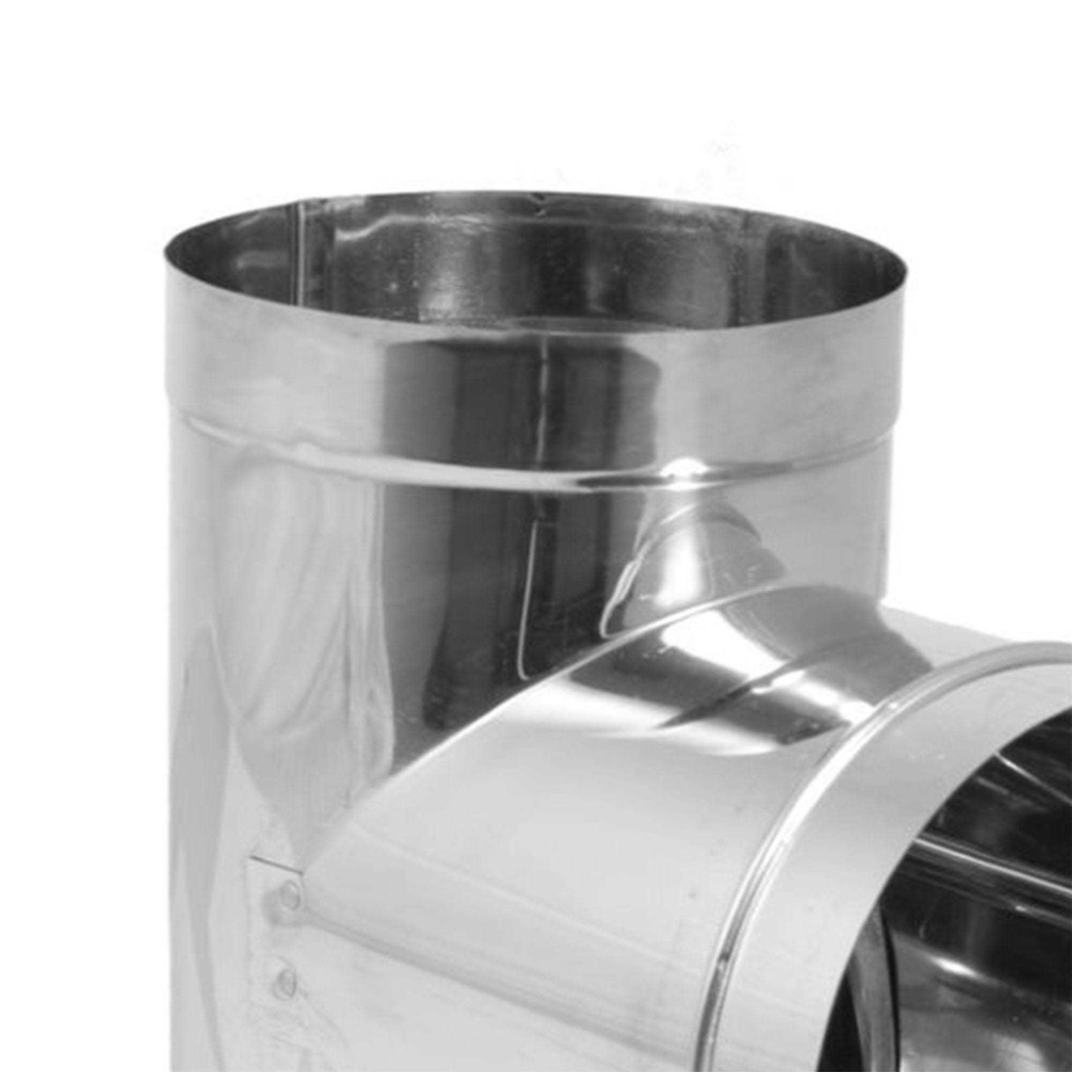 DuraVent DuraBlack Stainless Steel Tee with Clean-Out Cap 6DBK-TSS - Cheap Fitting