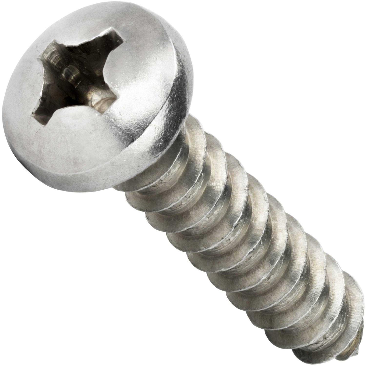 Phillips Pan Head Sheet Metal Screws Stainless Steel 18-8 Qty 100 - Cheap Fitting