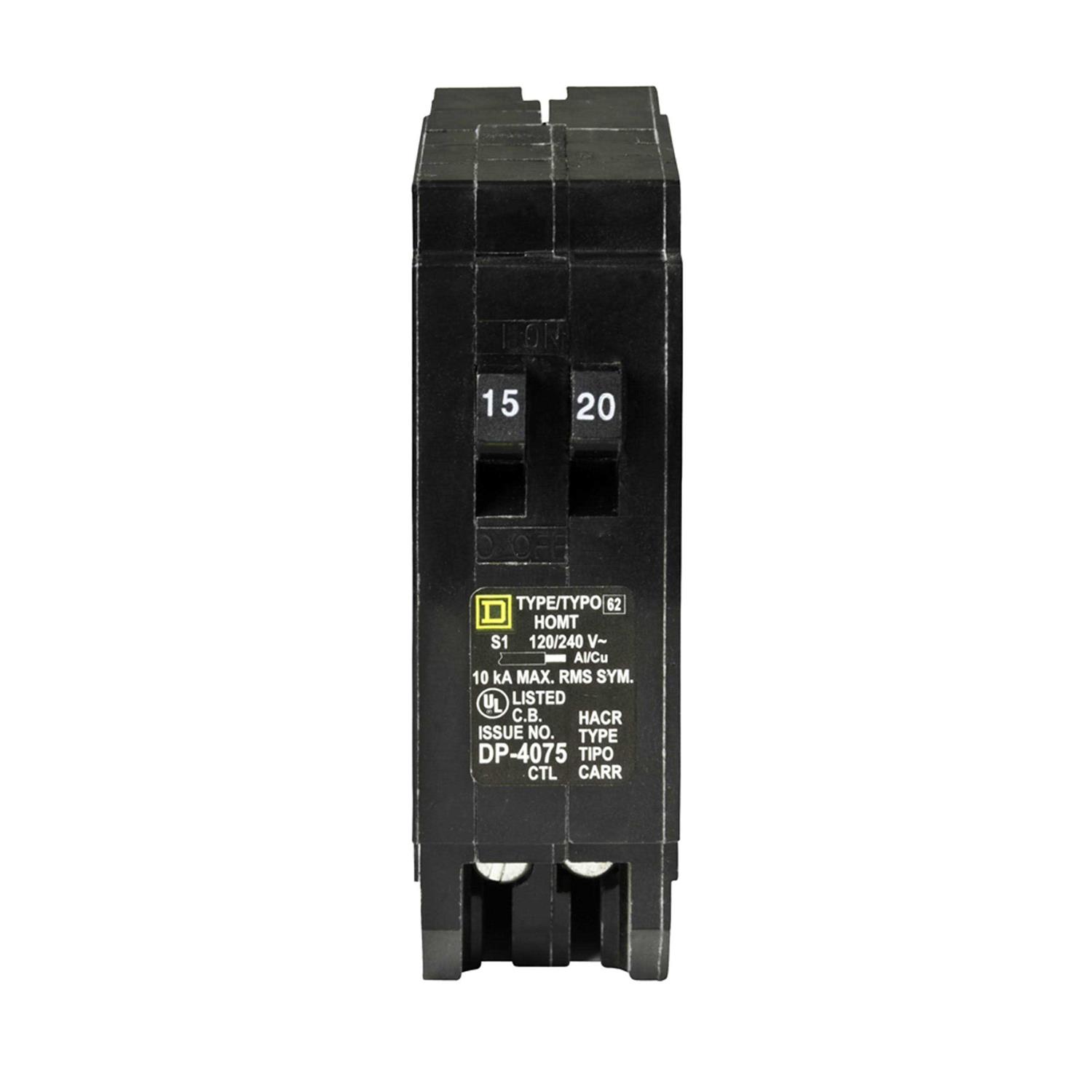 Square D HOMT1520CP Homeline Single Pole Tandem Circuit Breaker - Cheap Fitting