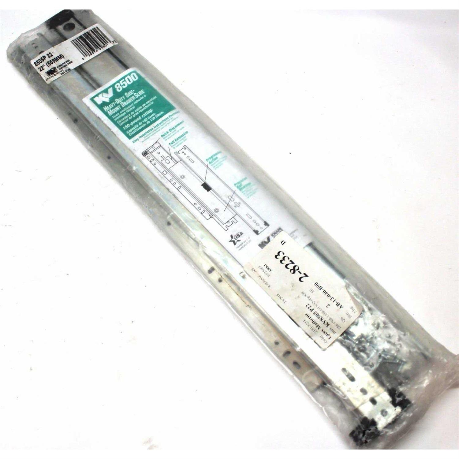 Knape & Vogt Heavy Duty File Lateral Overtravel Side Drawer Slide 8505P - Cheap Fitting