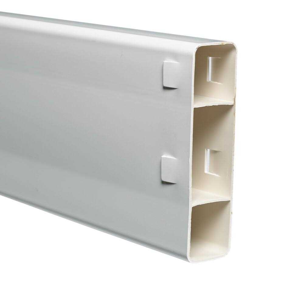 Veranda 1-1/2 in. x 5-1/2 in. x 8 ft. White Vinyl Ranch Fence Rail - Cheap Fitting