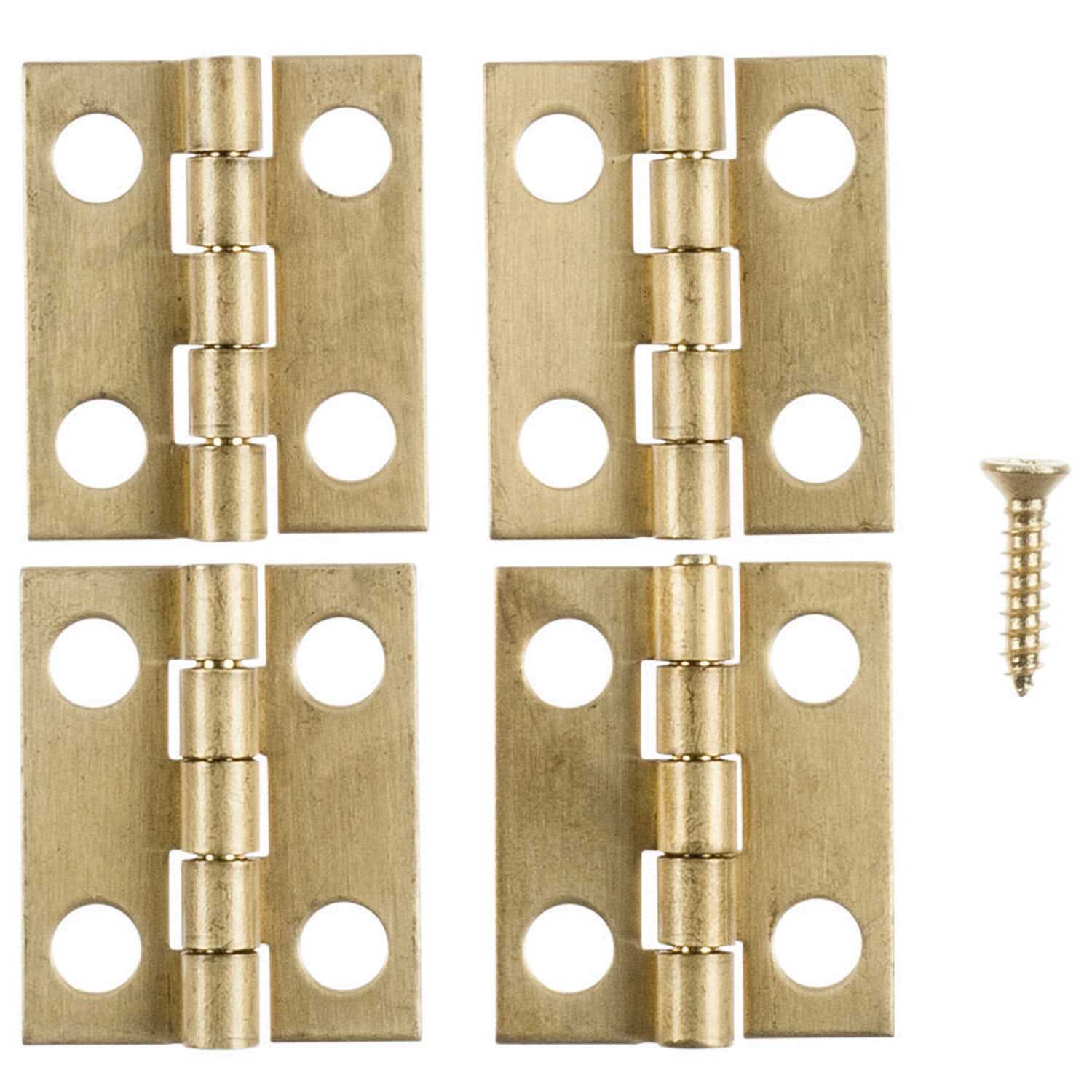 Ace 5/8 in. w x 3/4 in. L Polished Brass Brass Narrow Hinge 4 pk - Cheap Fitting