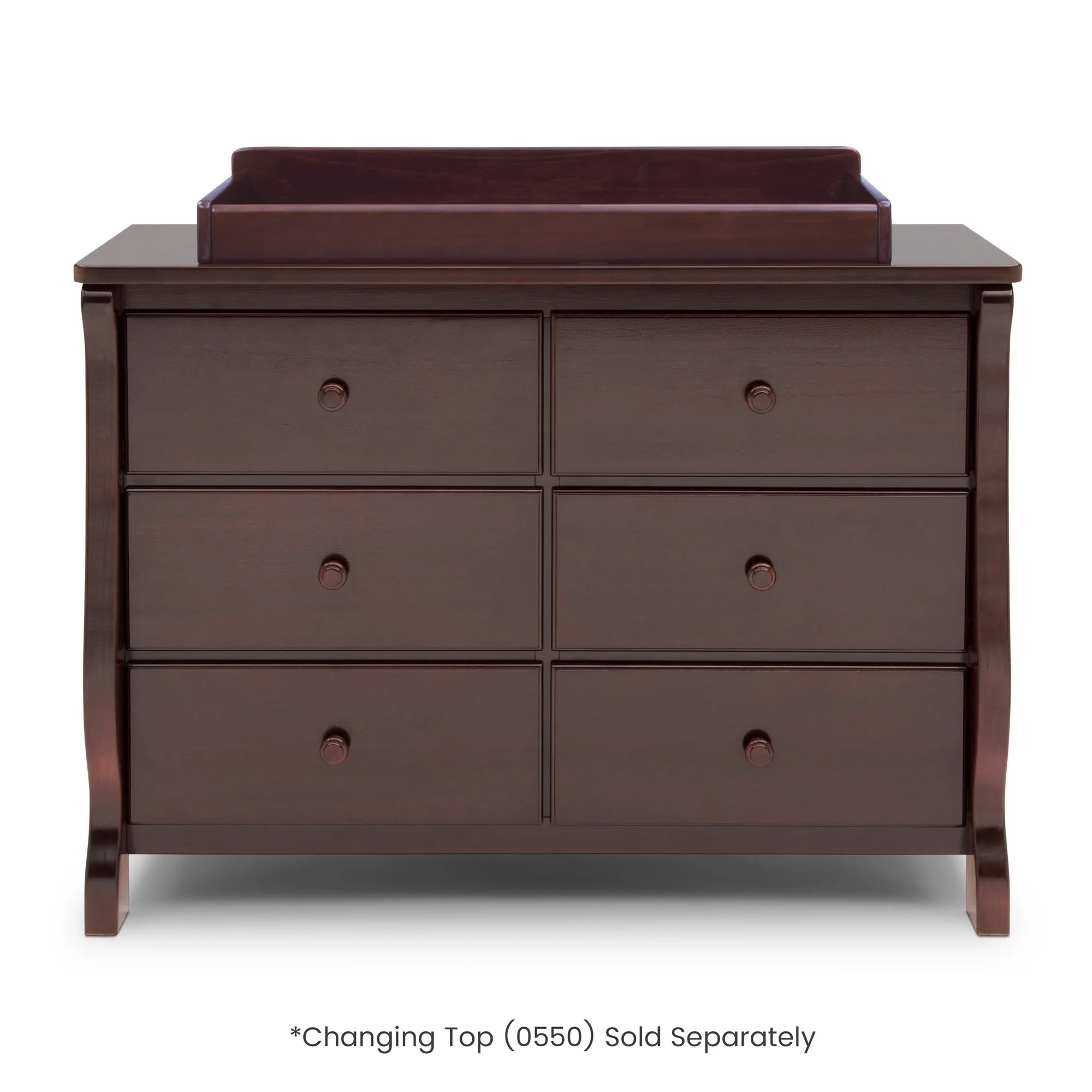 Delta Children Universal 6 Drawer Dresser with Interlocking Drawers - Greenguard Gold Certified, Dark Chocolate - Cheap Fitting