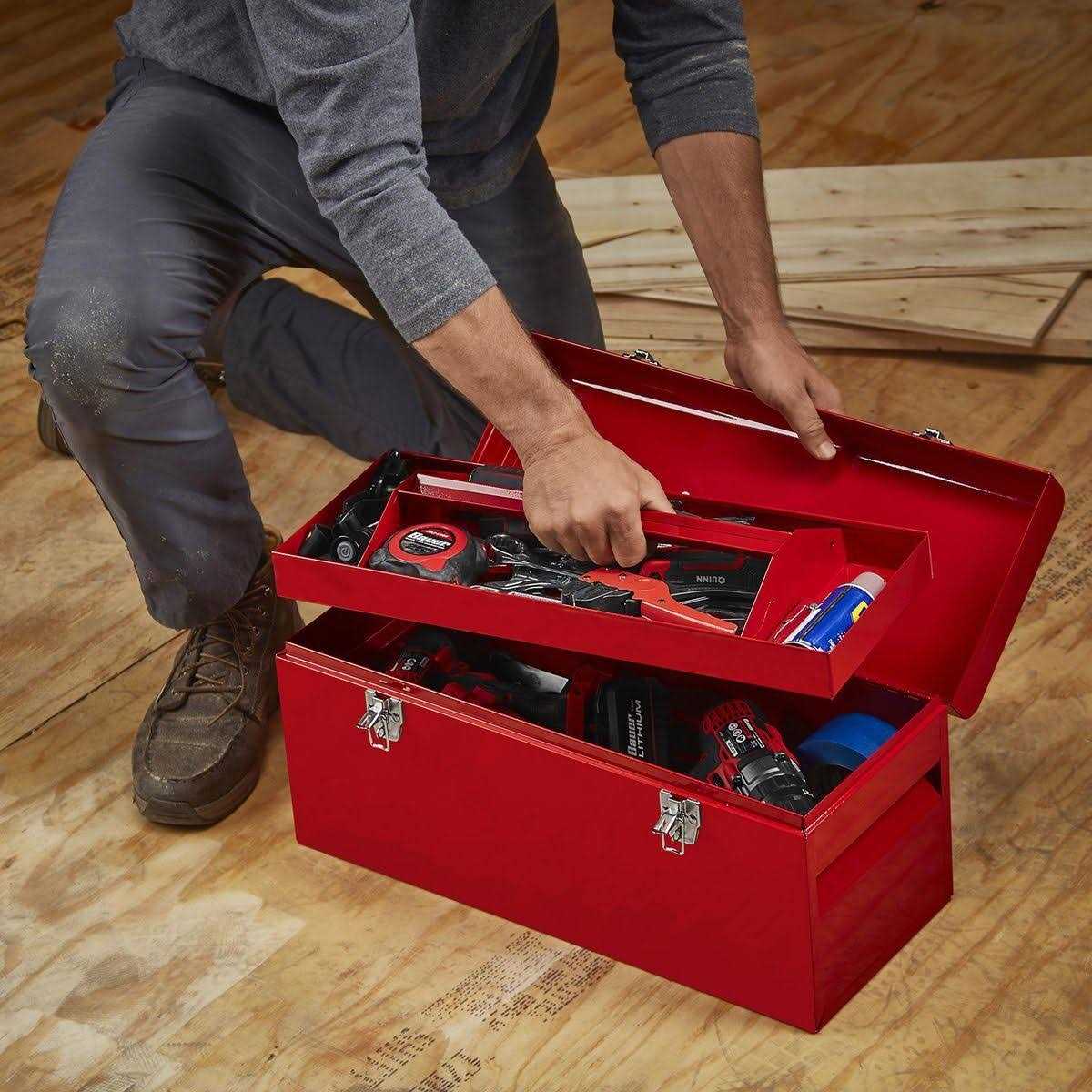 Voyager 21 in. Steel Toolbox - Cheap Fitting