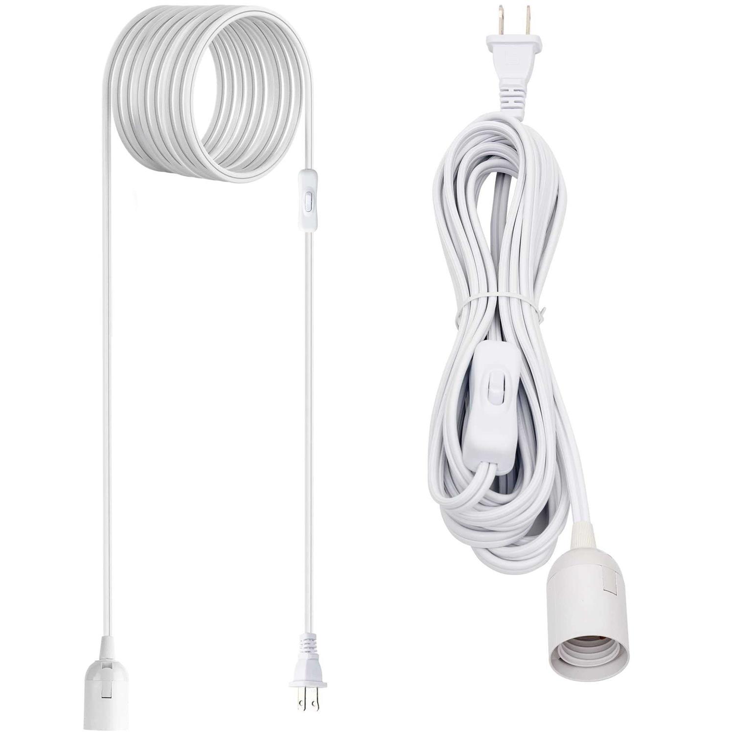 Jackyled Extension Hanging Lantern Cord Cable UL 360w with E26 E27 Socket On/Off Button Pendant Lighting - Cheap Fitting