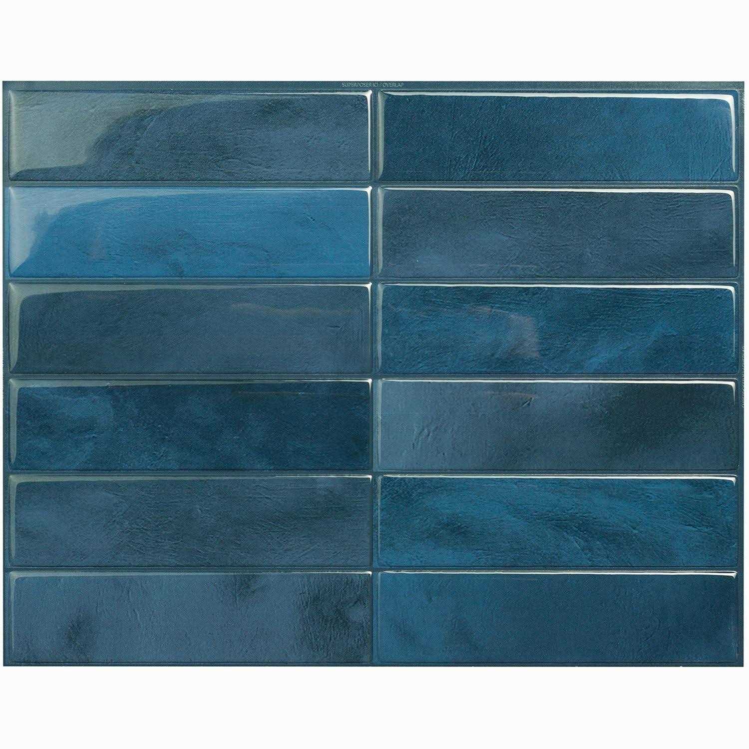Smart Tiles Morocco Agadir Blue 11.43 in. x 9 in. Vinyl Peel and Stick Tile - Cheap Fitting