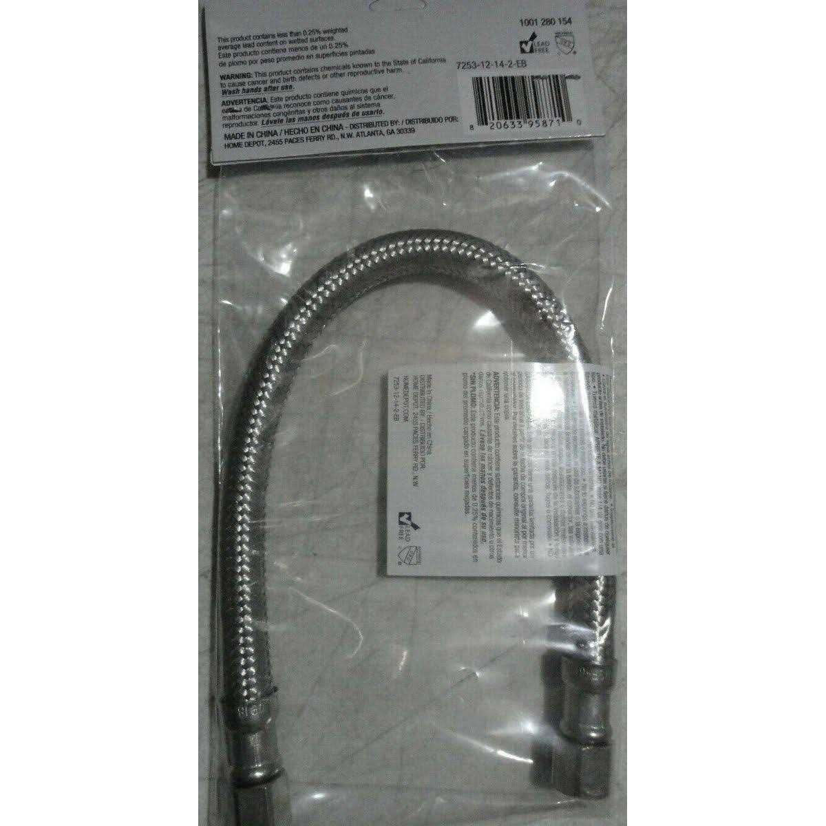 Everbilt 1/4 in. COMP x 1/4 in. COMP x 12 in. Ice Maker Connector - Cheap Fitting