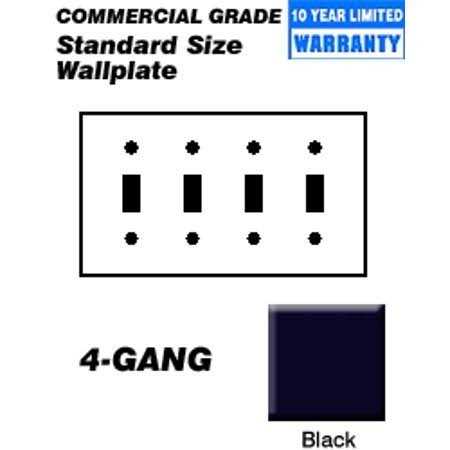 Leviton 80712-E 4-Gang Toggle Device Switch Wallplate - Cheap Fitting