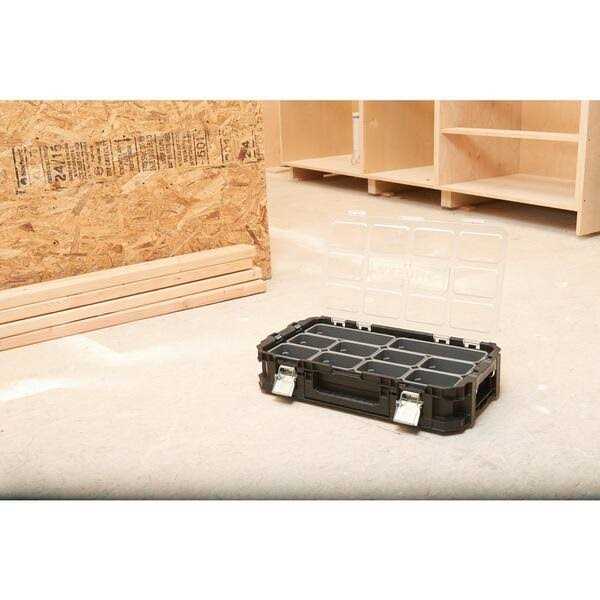 Husky Small Parts Organizer 10-Compartment Portable Compact Tool Box Black Clear Lid - Cheap Fitting