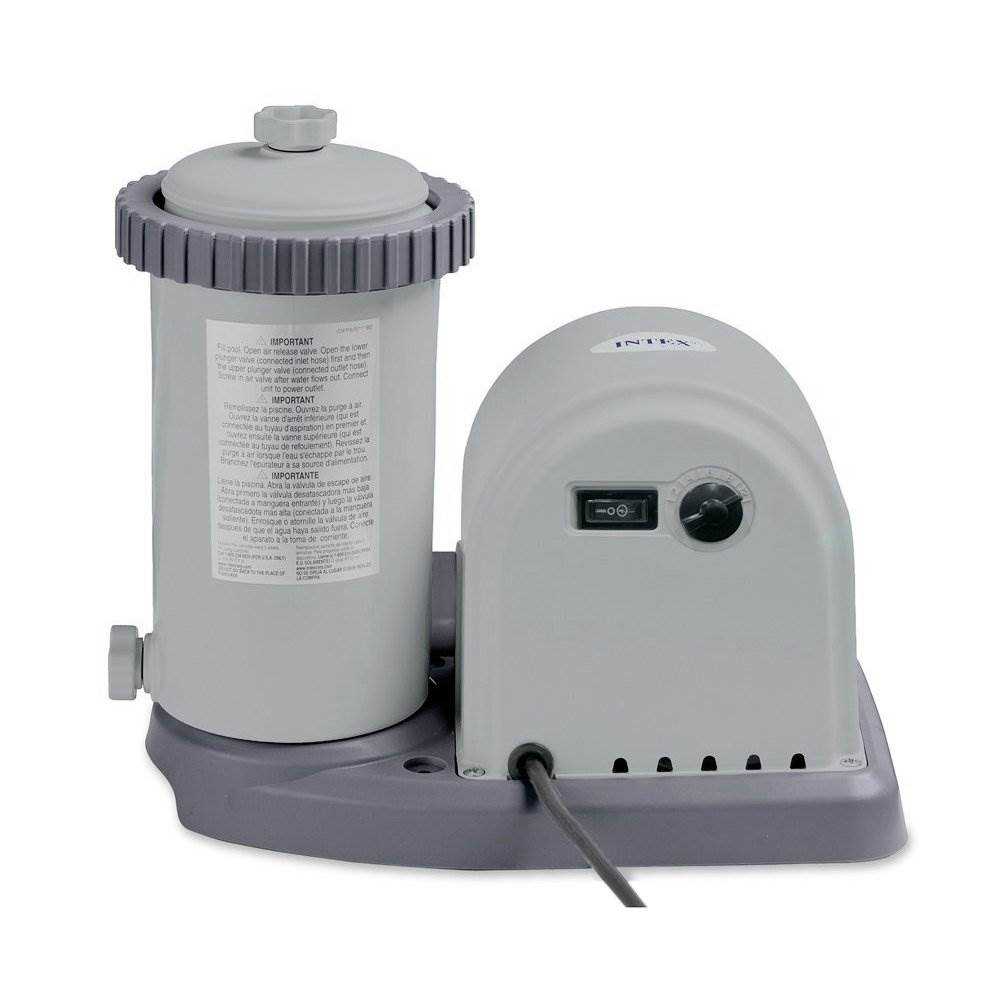 Intex 1500 GPH Easy Set Pool Filter Cartridge Pump with Timer & GFCI - Cheap Fitting