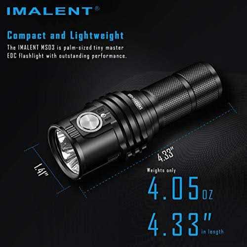Imalent MS03 led Flashlight 13000 Lumens with Uses 3 Pcs CREE XHP70.2 LEDs - Cheap Fitting