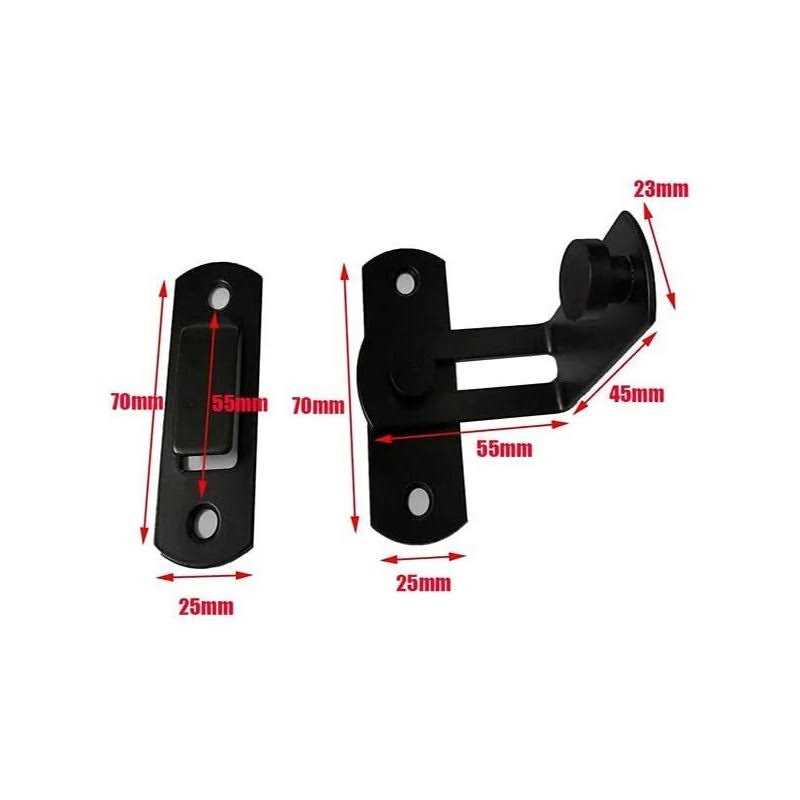 90 Degree Locking Privacy Lock Sliding barn Door Latch Right Angle Door Clasp cam Lock - Cheap Fitting