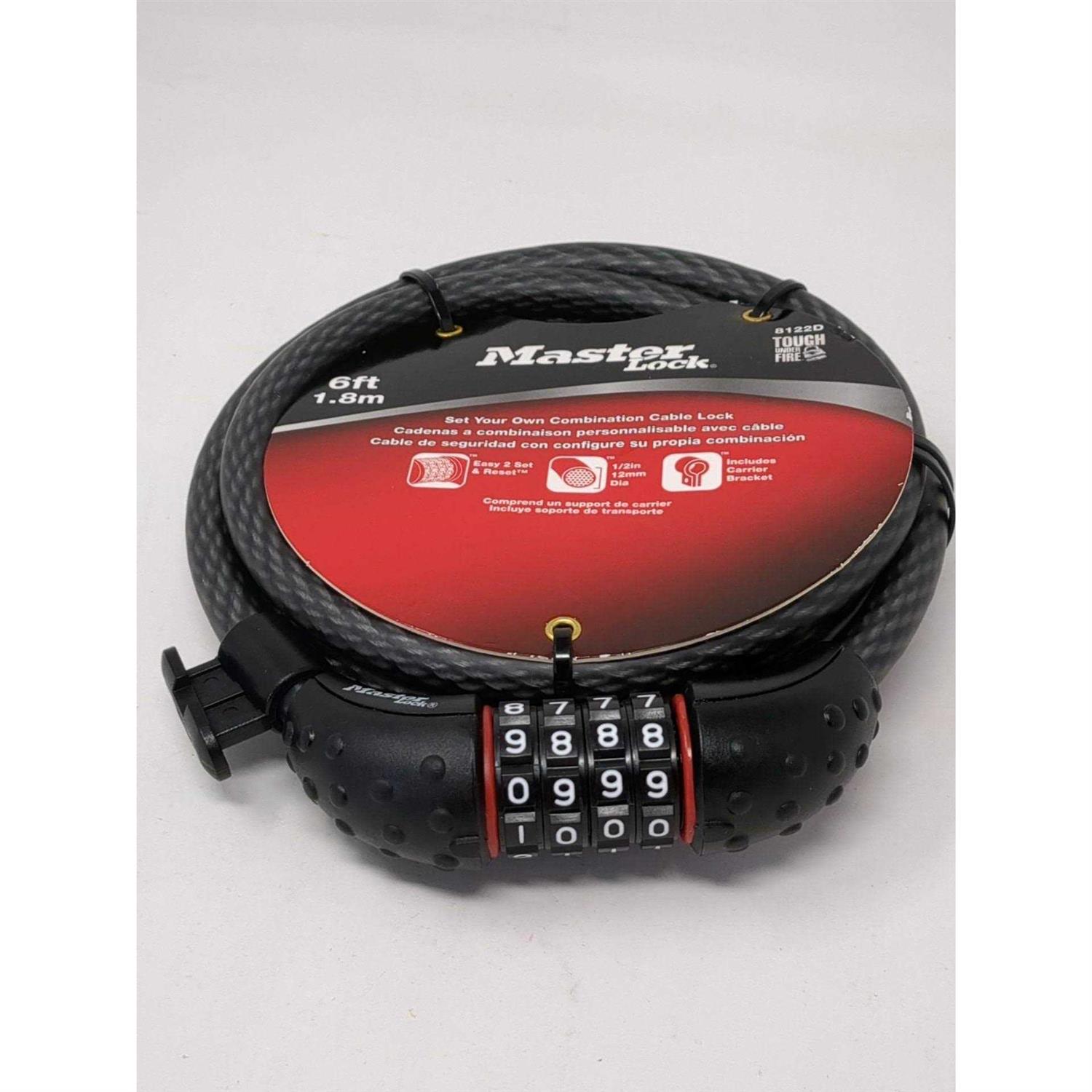 Master Lock Cable Lock Set Your Own Combination Bike Lock - Cheap Fitting